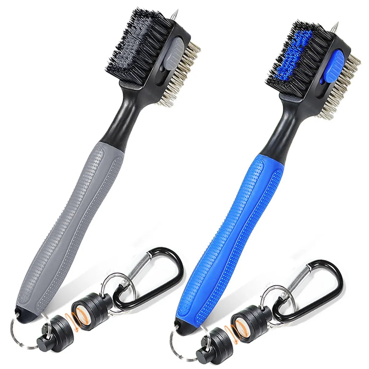 2 Sided Golf Club Clean Brush Retractable Cleaning Tool Kit 5