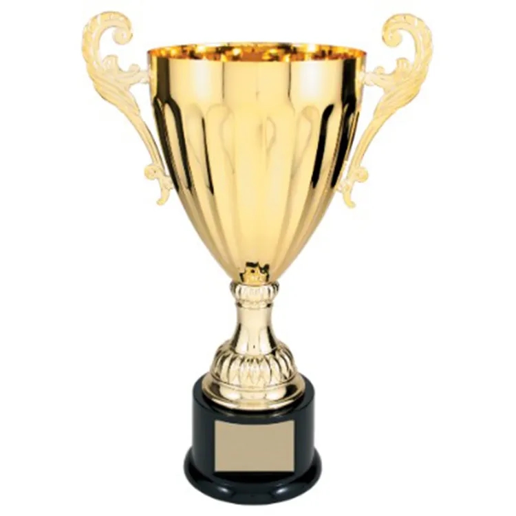 14 1/2" Gold Completed Metal Cup Trophy On Plastic Base 2