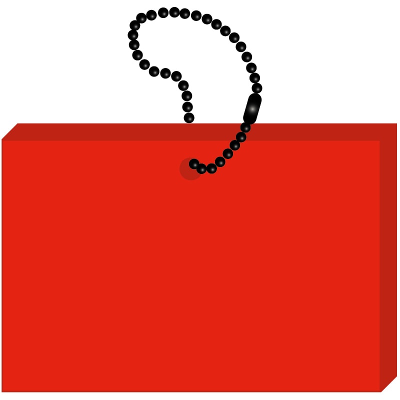 Rectangle Key Tag 10