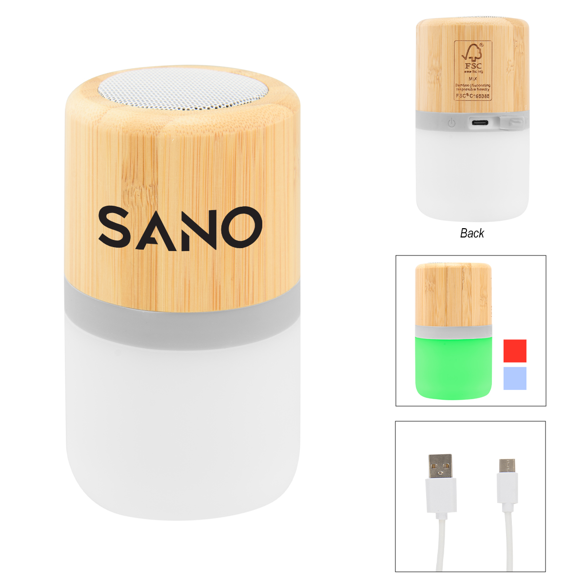 Bamboo Wireless Light Up Speaker 2.0 3