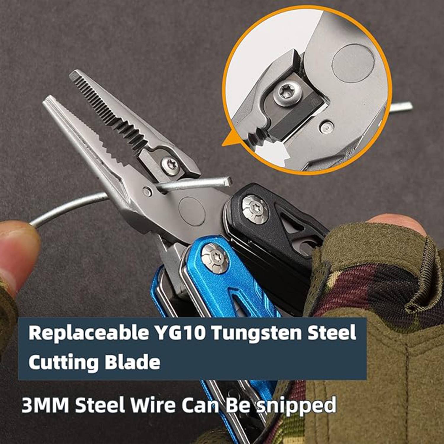 Outdoor Portable Multifunctional Wrench Hammer Pliers 5