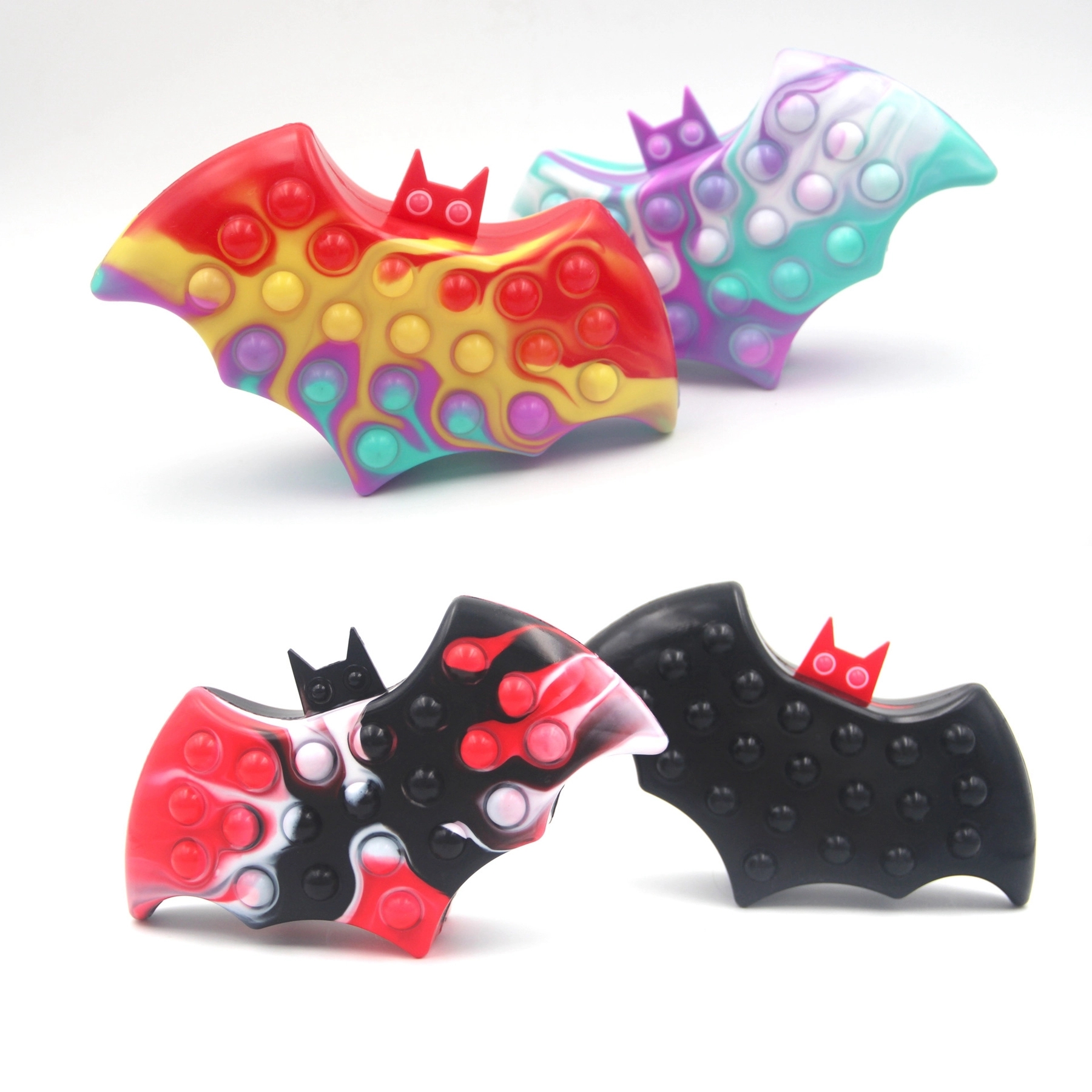 Bat Shaped Silicone Push Pop Bubble Ball Toy 3