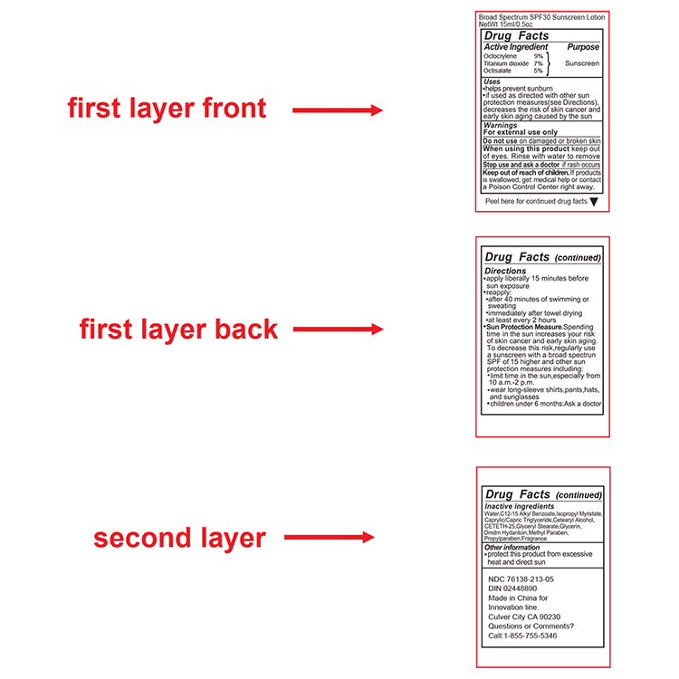"SunFun" .5 oz Broad Spectrum SPF 30 Sunscreen Lotion In Solid White Flip-Top Squeeze Bottle (Spot C 4