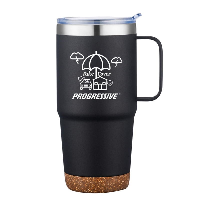 24 oz. Stainless Steel Travel Mug with Cork Bottom 4