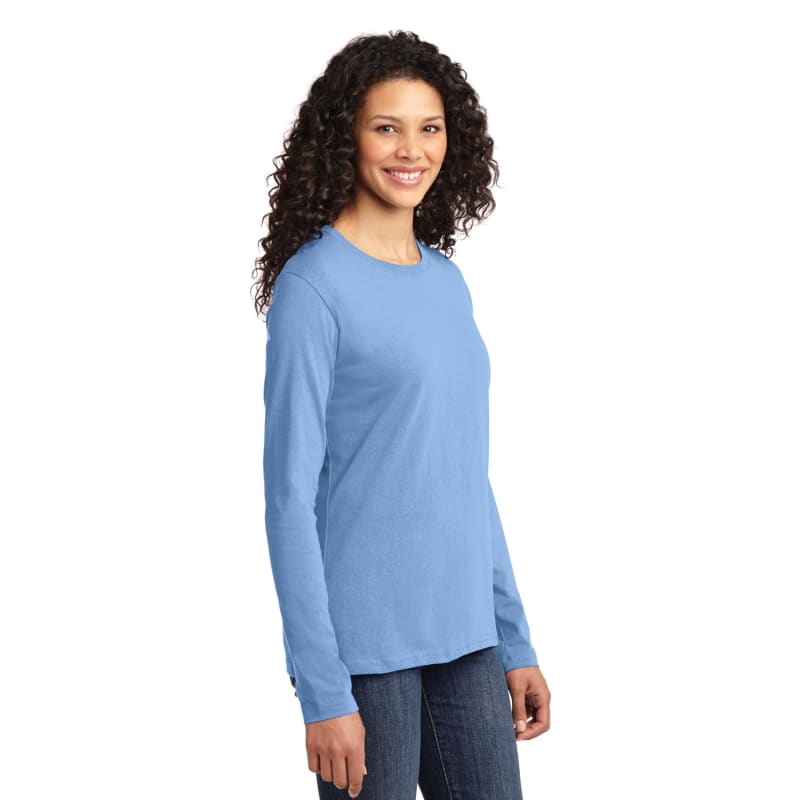 Port & Company Women's Long Sleeve Core Cotton Tee. 47