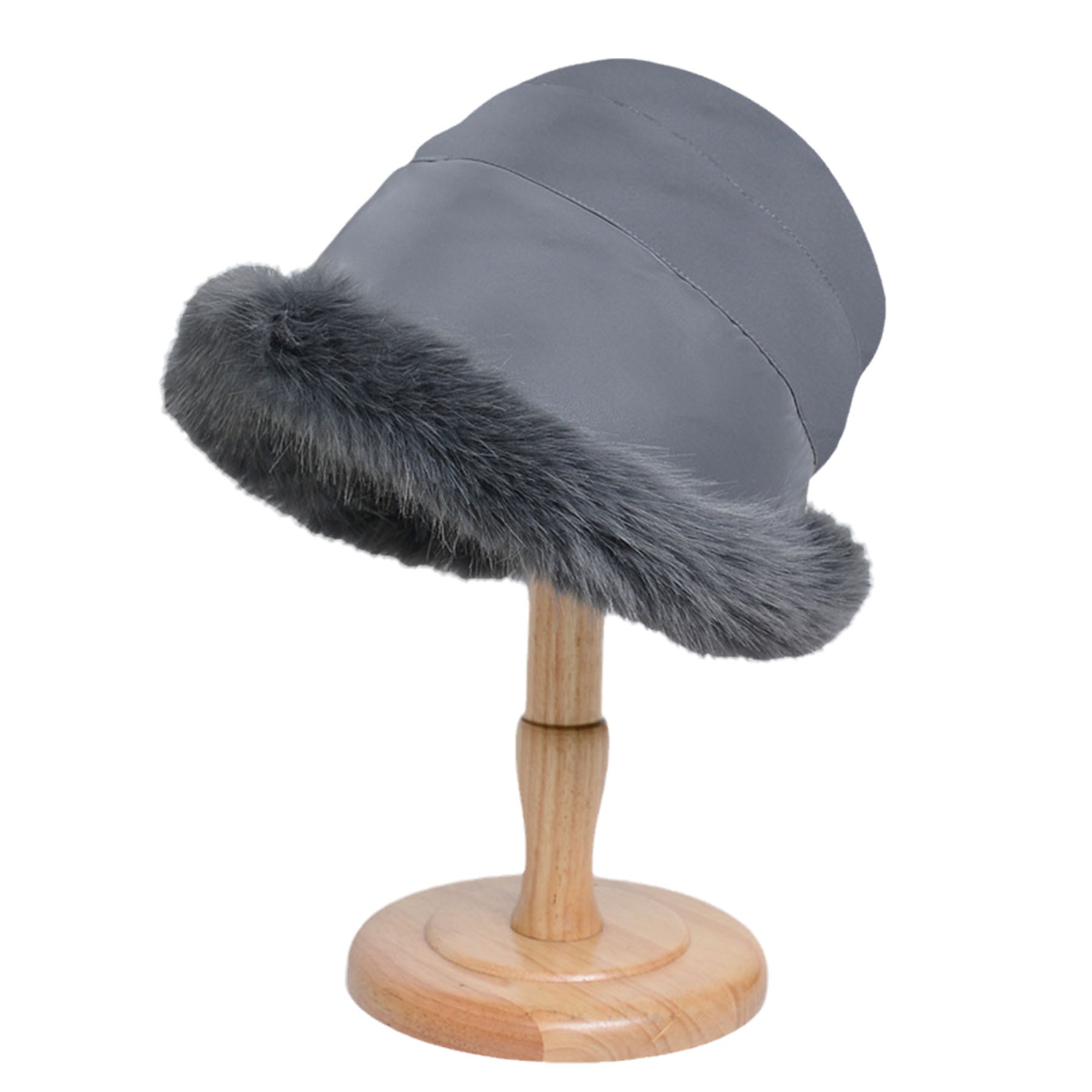 Winter Faux Fur Lined Bucket Hat For Women 1