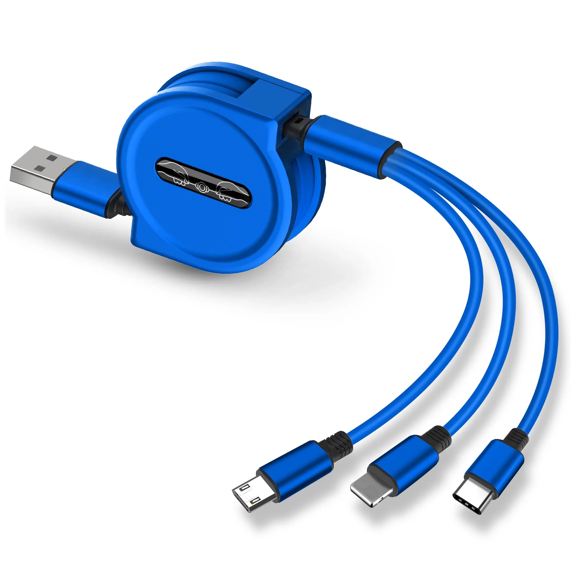 2.5A Fast charge retractable 3-in-1 data cable 5