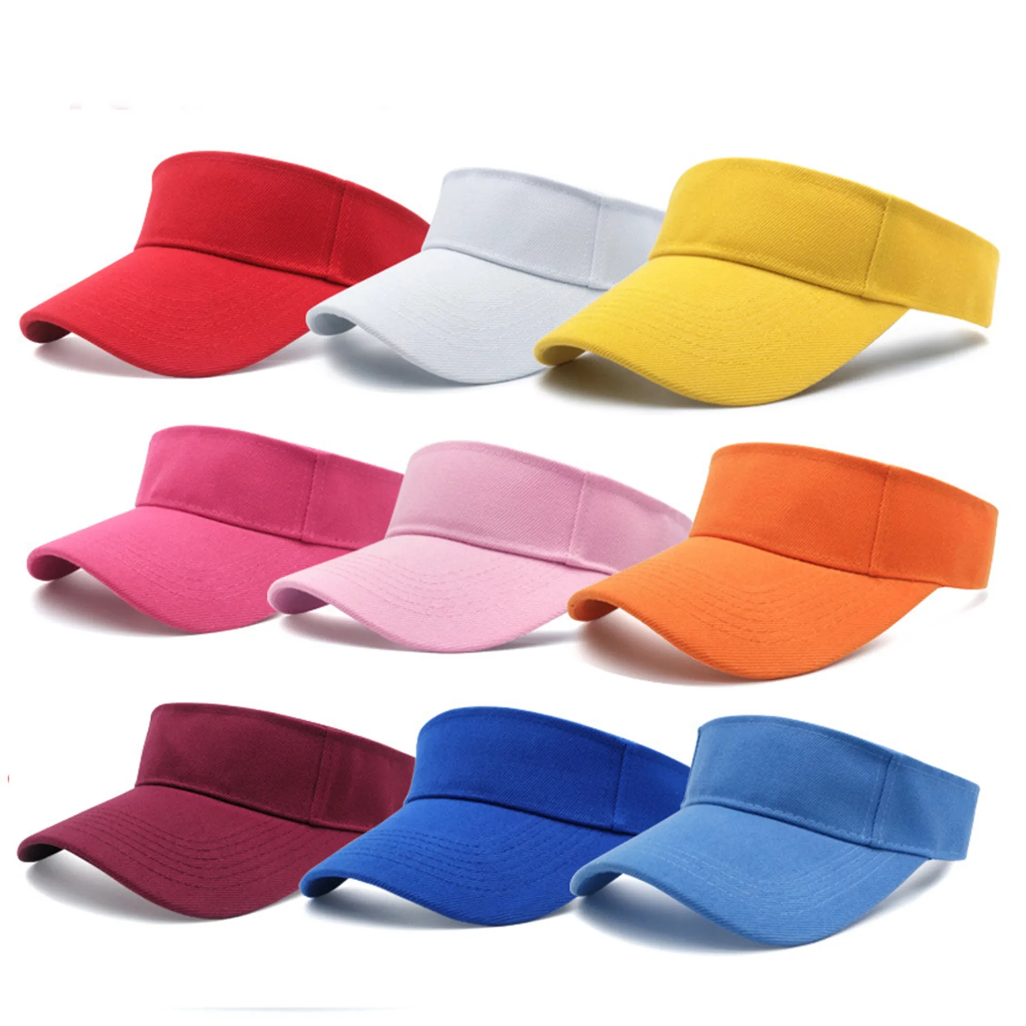 Sports Sun Visor Hats Cotton Twill Ball Adjustable Caps 4