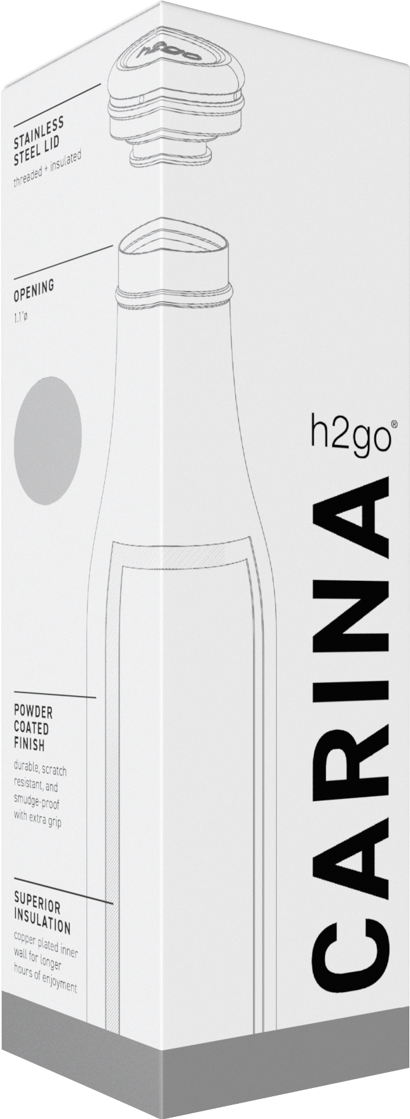 16.9 oz h2go carina - powder 6