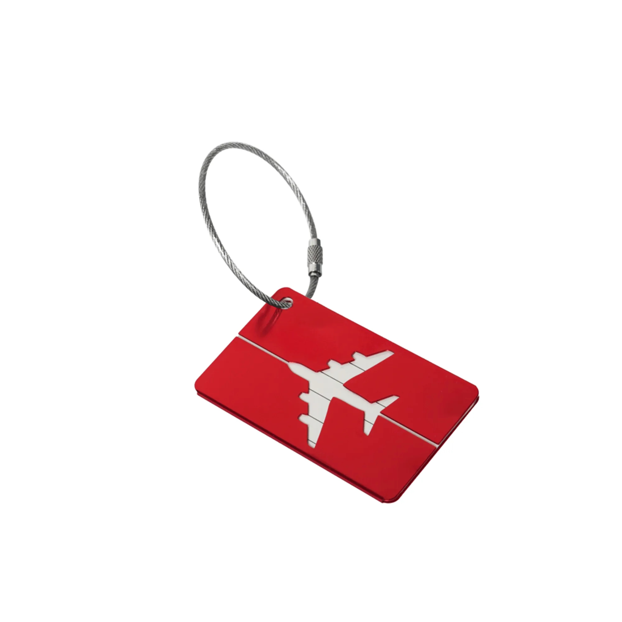 Metal Airplane Luggage Tag for Boarding 3" x 1.7" 10