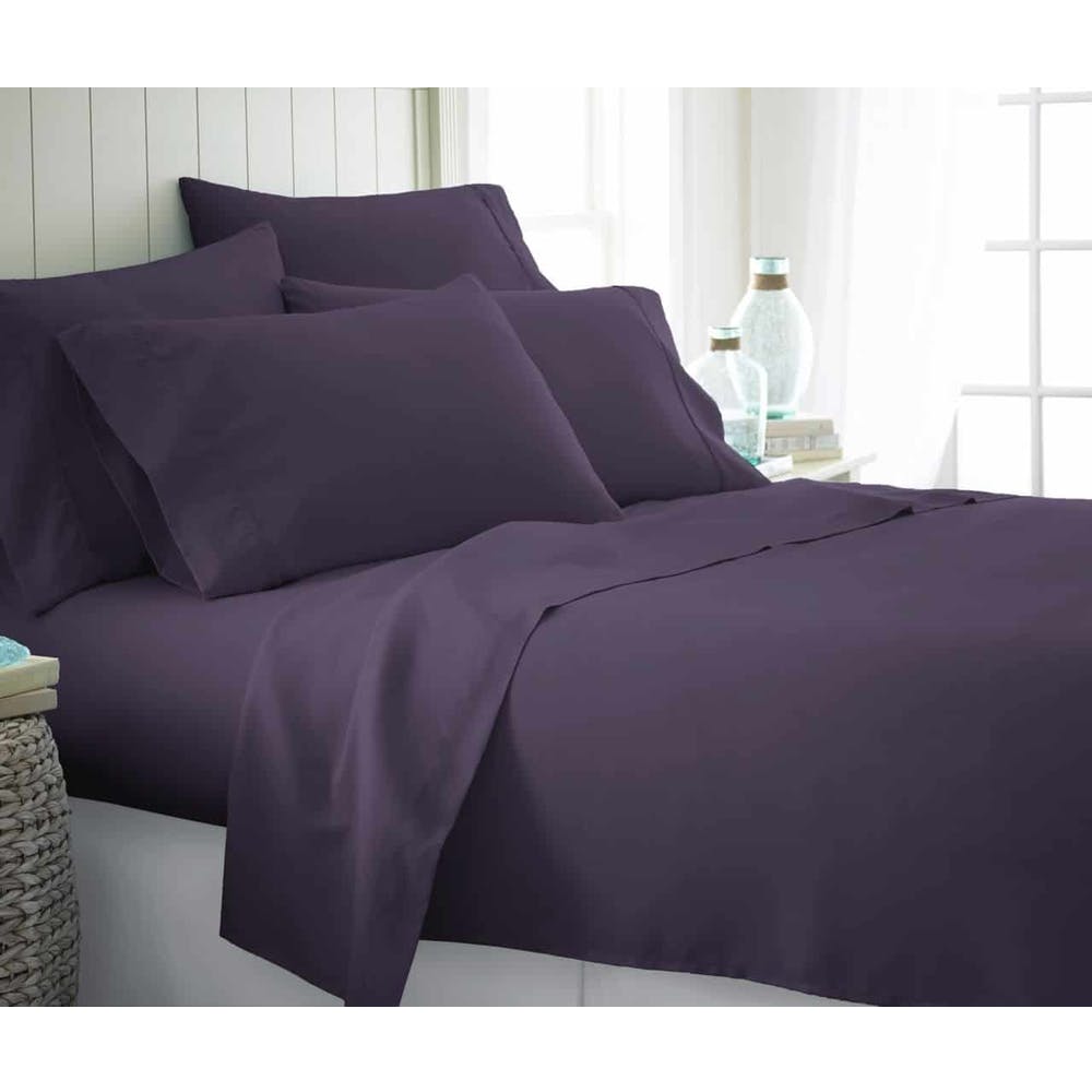 Microfiber Bed Sheets - Purple Twin XL 4 Piece Set 2