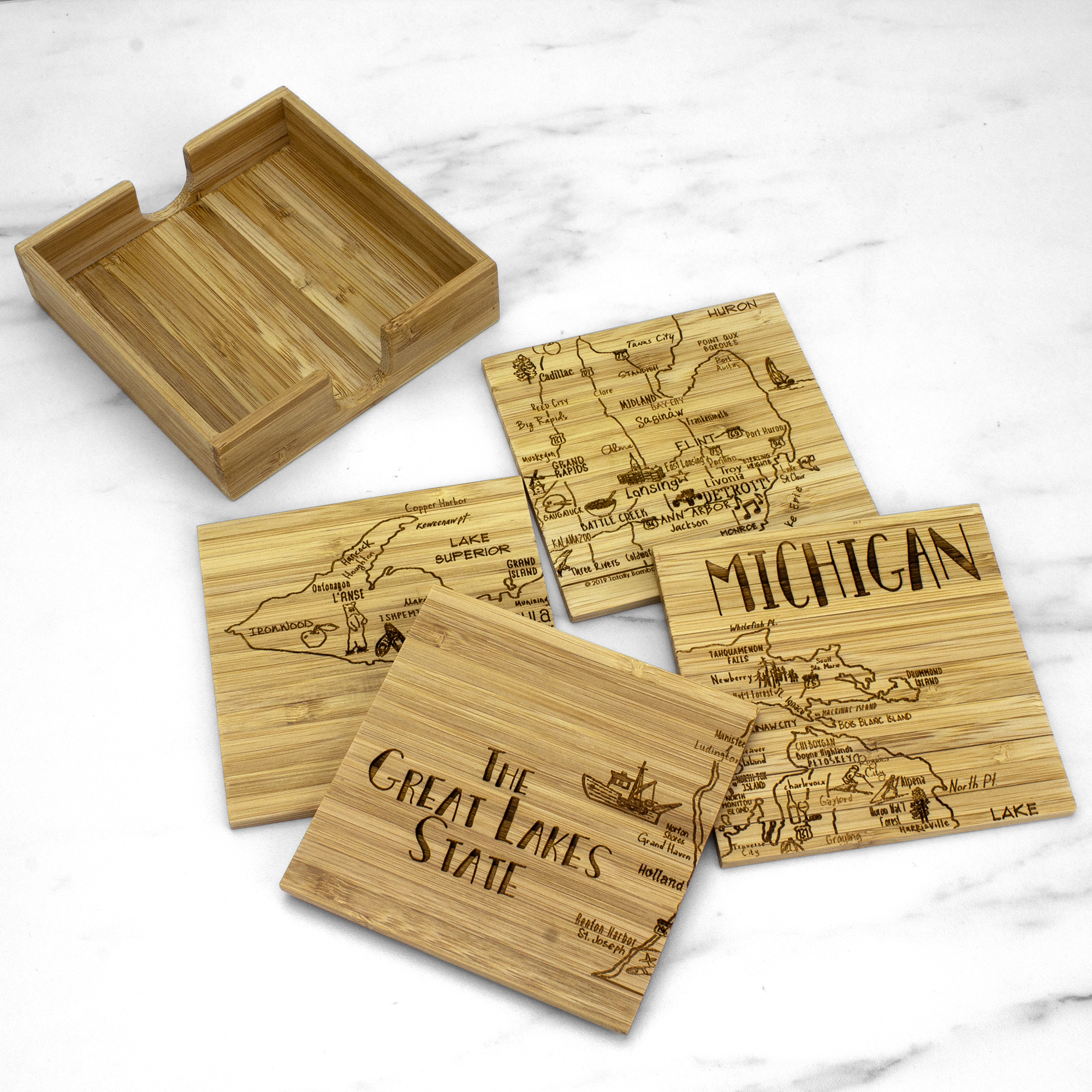 Michigan Puzzle Coaster Set 2