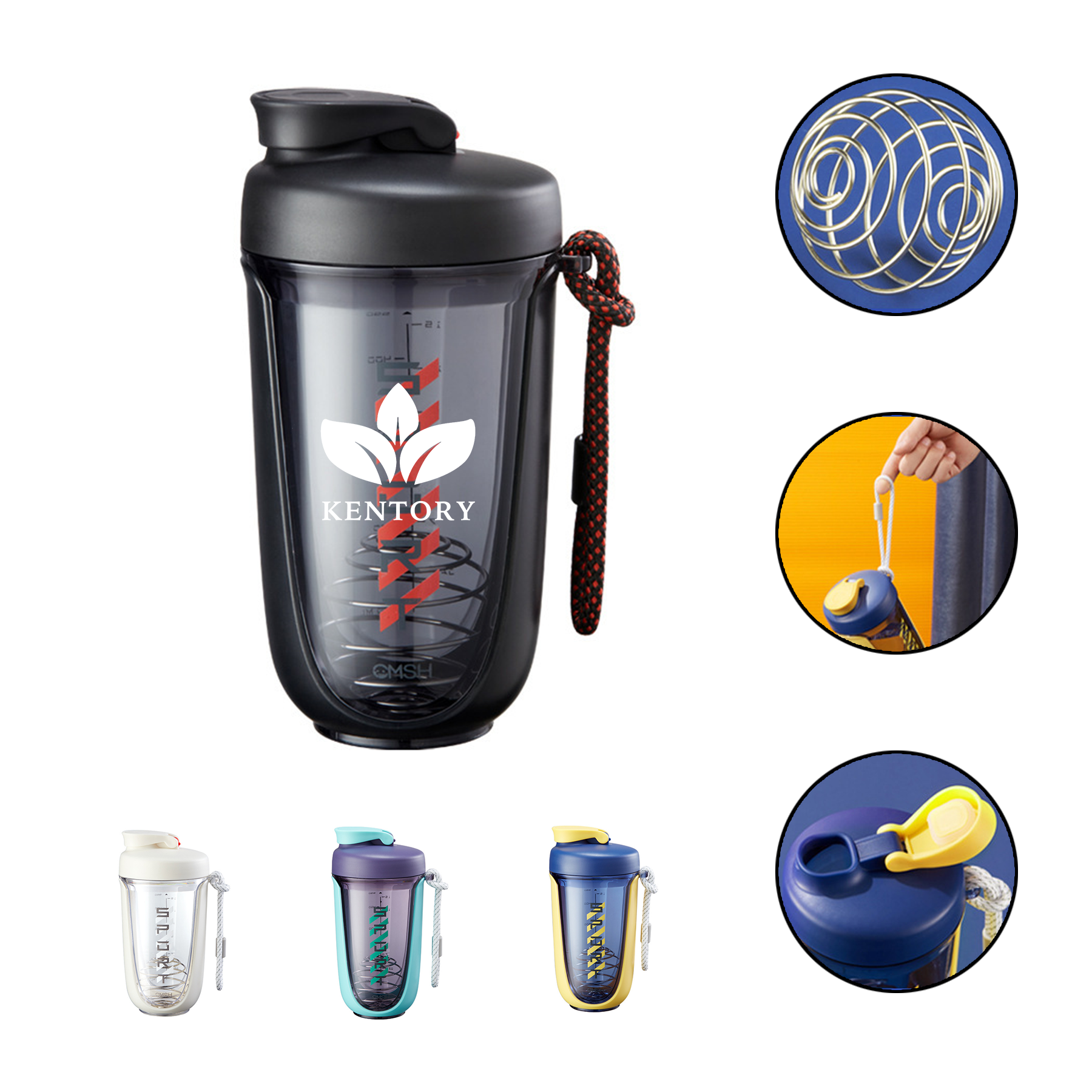 Protein Shaker Bottle Sports Fitness Water Cup 2