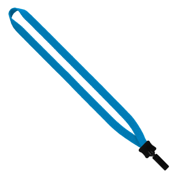 1/2" Smooth Nylon Lanyard with Plastic Clamshell & Bulldog Clip 12