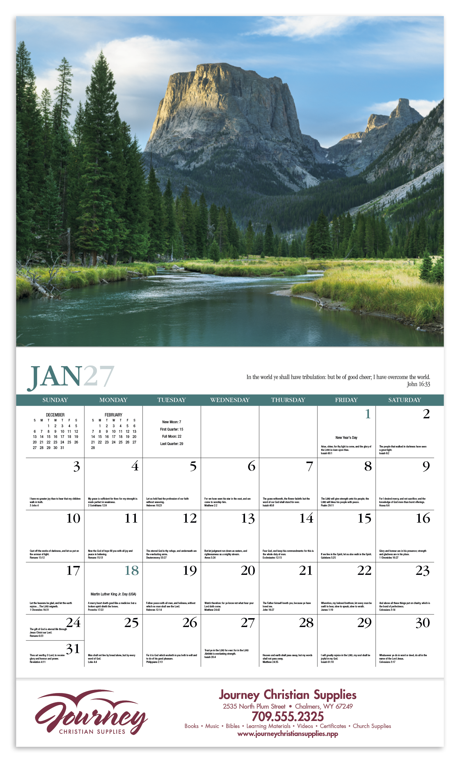 HotLine® Products Reflections (Non-Denominational) Appointment Calendar - Stapled 46