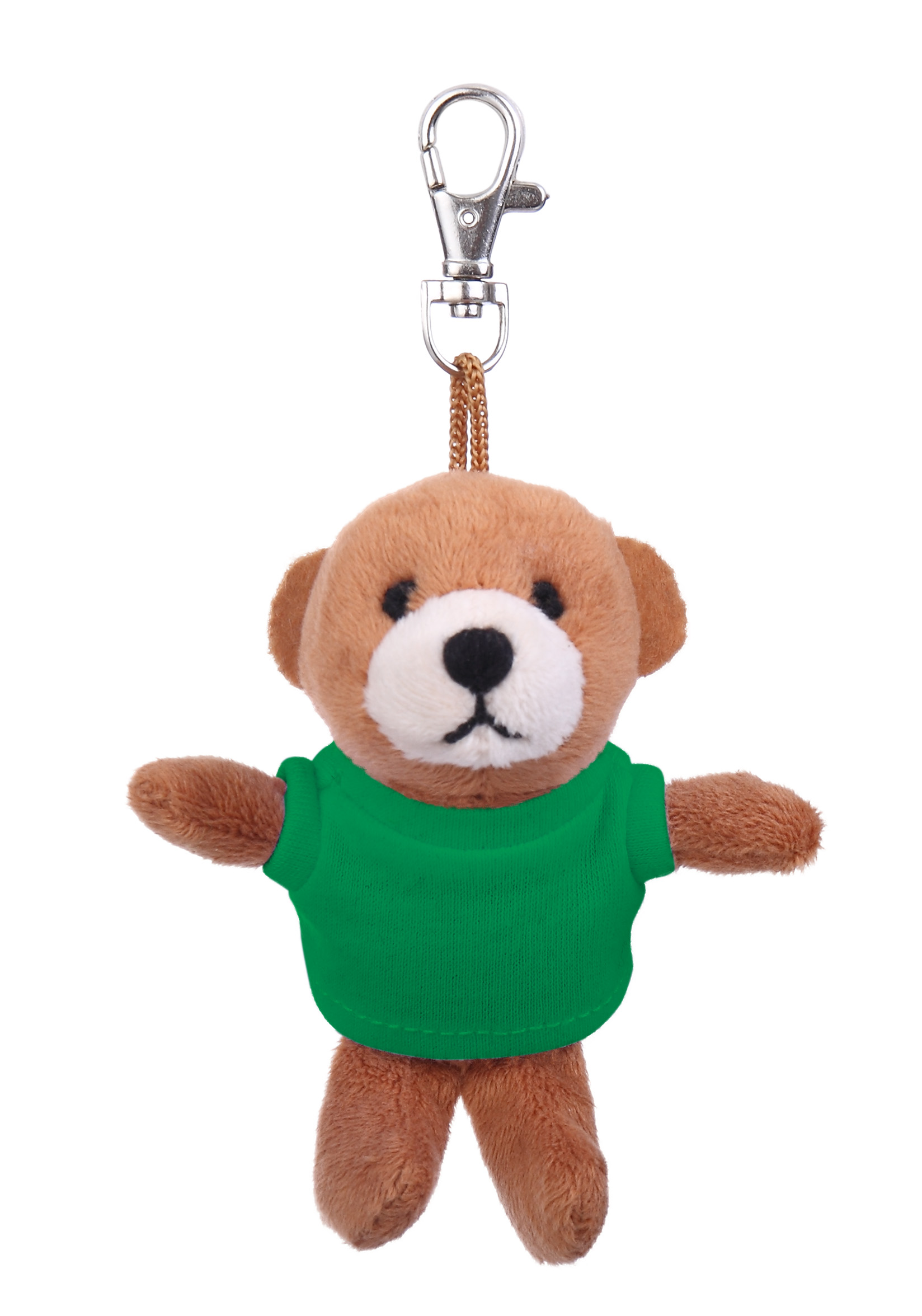 Soft Plush Brown Bear Keychain with Tee 4