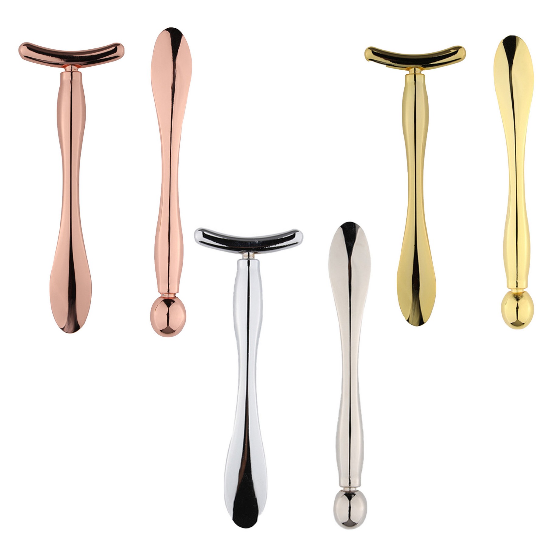 2Pcs Metal Eye Cream Applicator, Facial Massage 3