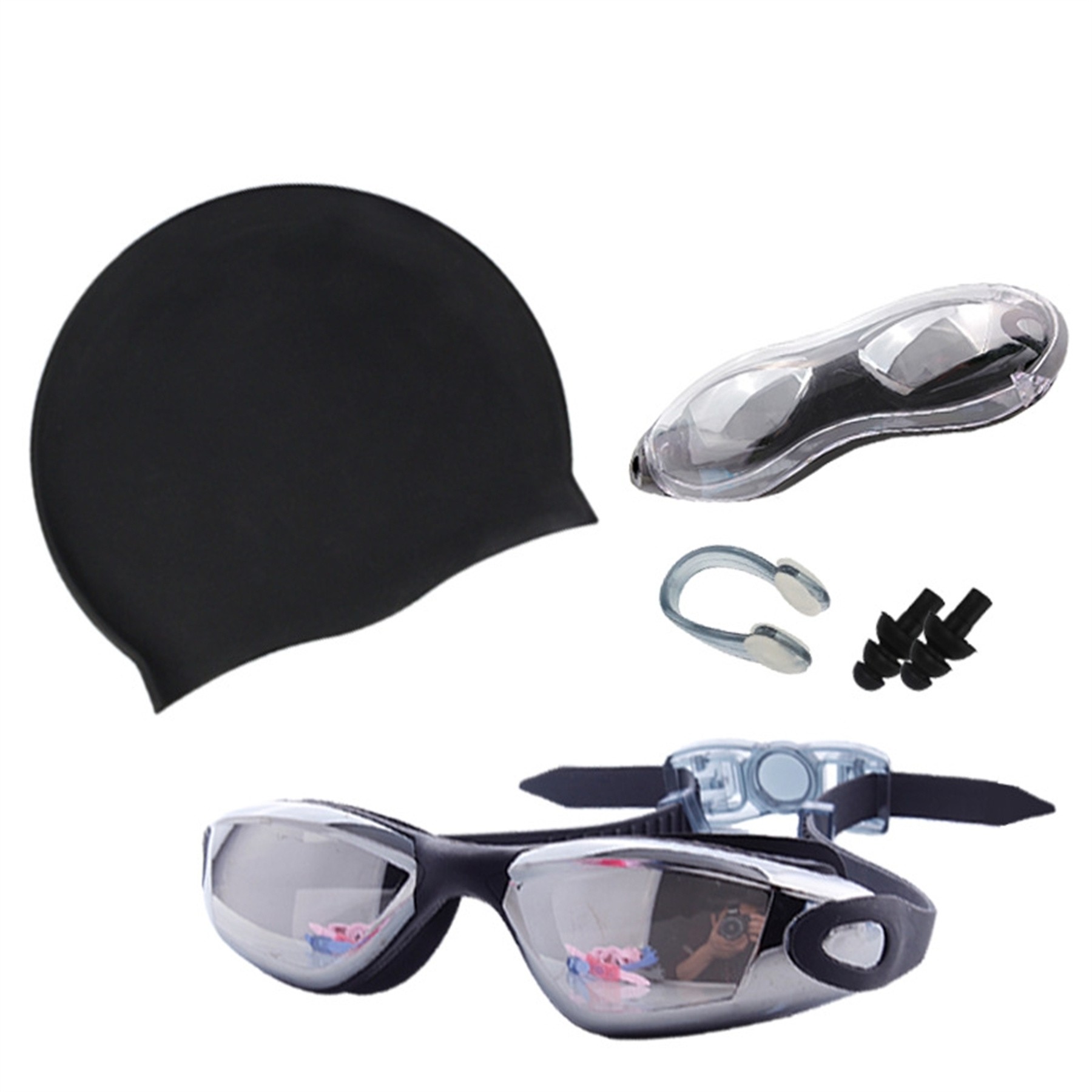 Swimming Goggles Swimming Cap Set 2