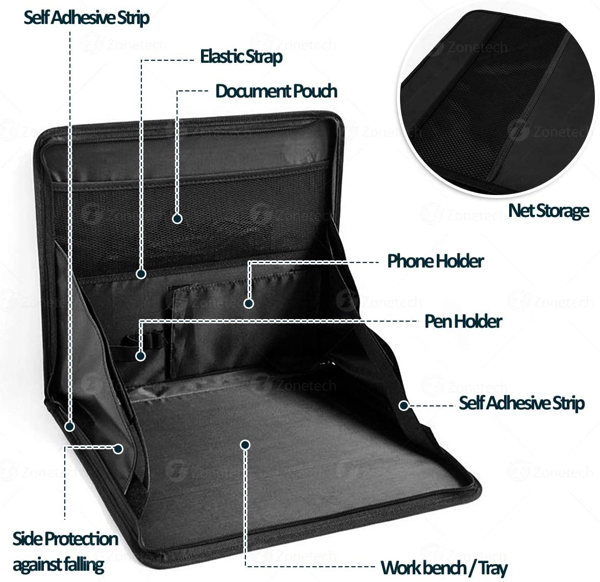 Car Eating Laptop Backseat Organizer Tray 5