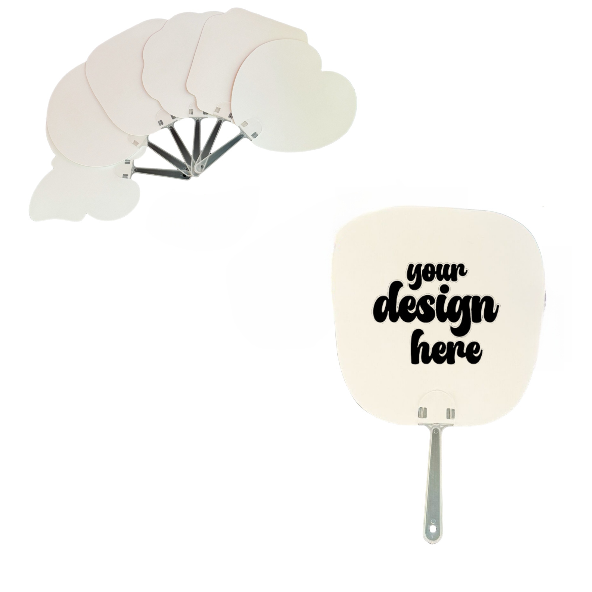 Blank Heat Transfer PET Plastic Fan 3