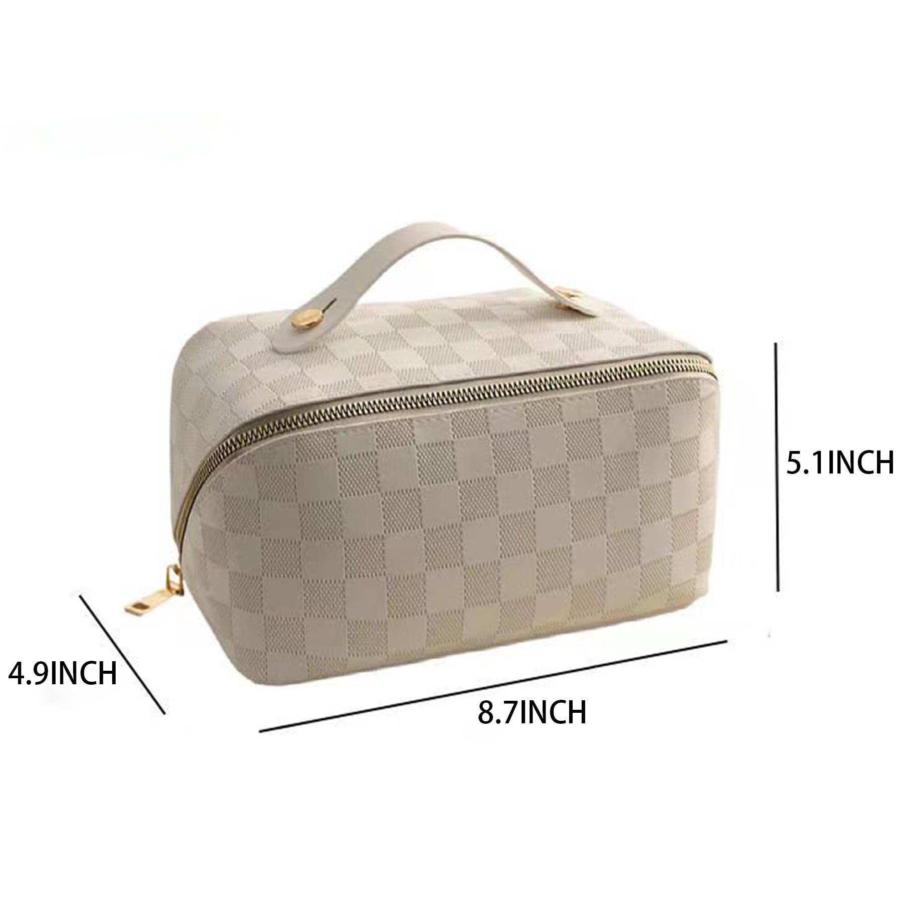 Women's PU Leather Large Capacity Travel Cosmetic Bag 7