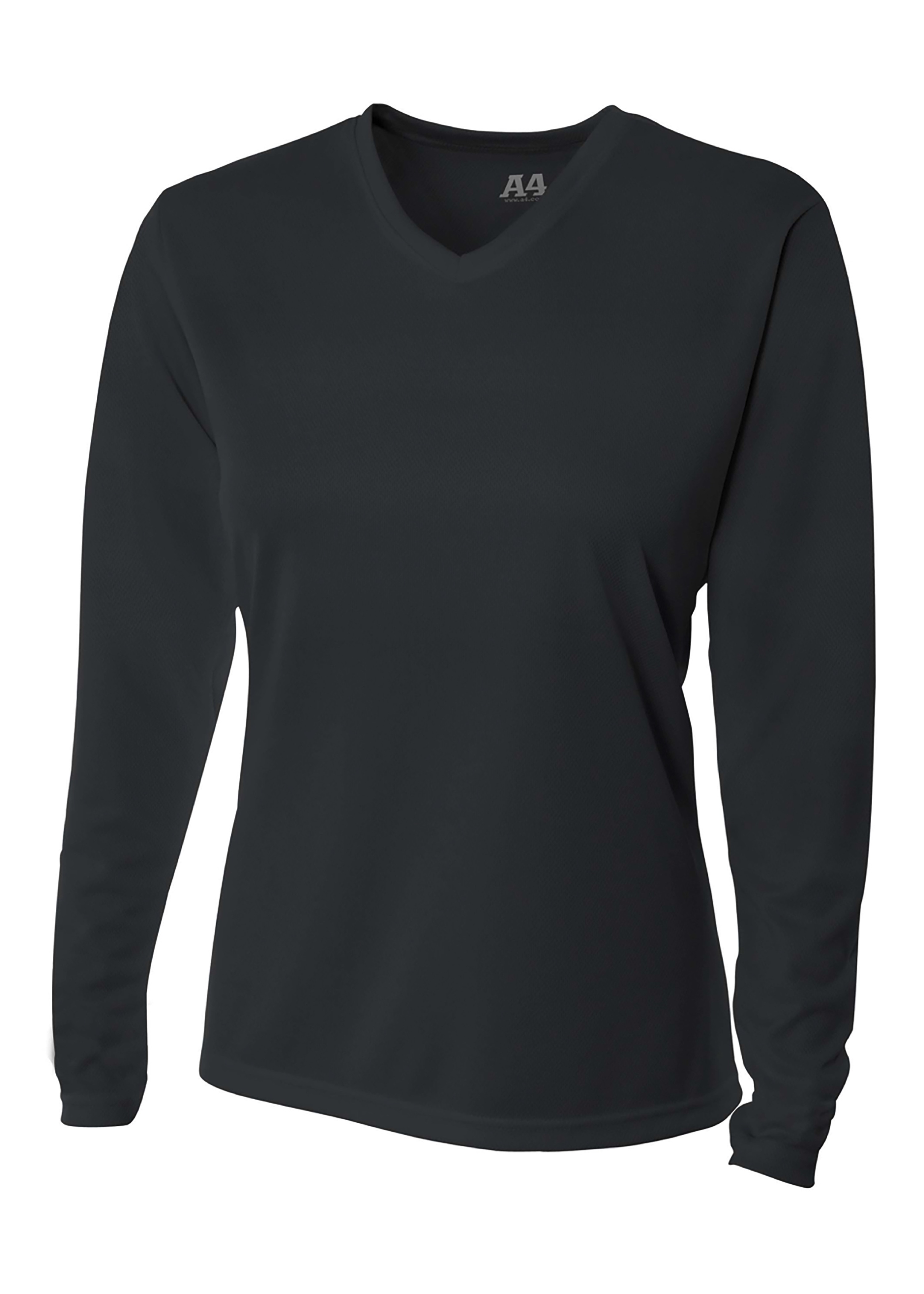 A4 Long Sleeve V-Neck Bird's Eye Mesh Tee 3