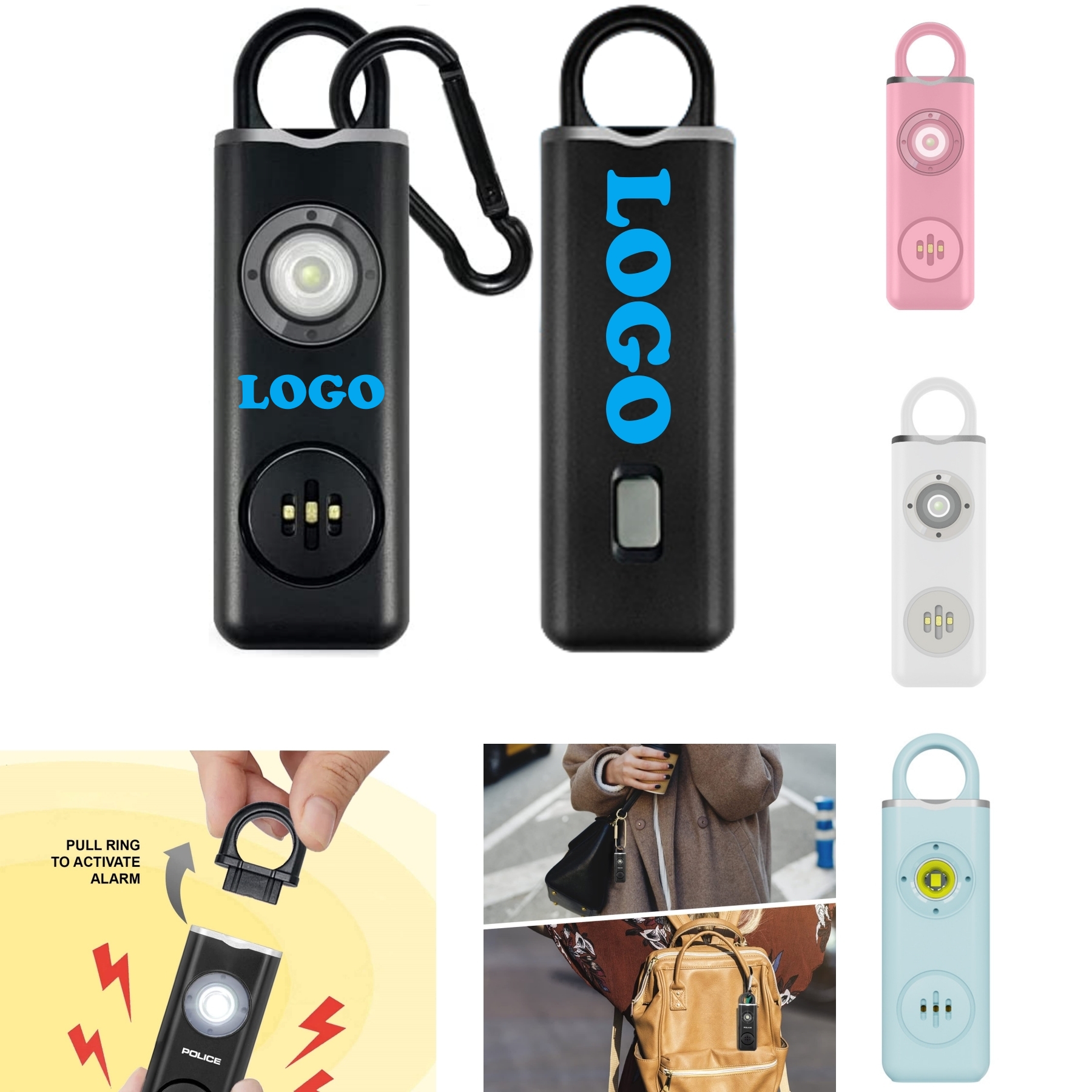 Personal Safety Alarm LED Keychain 2