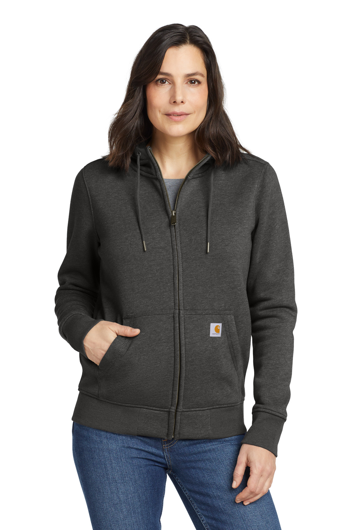 Carhartt Women's Clarksburg Full-Zip Hoodie CT102788, custom hoodie or sweatshirt with logo imprint 12