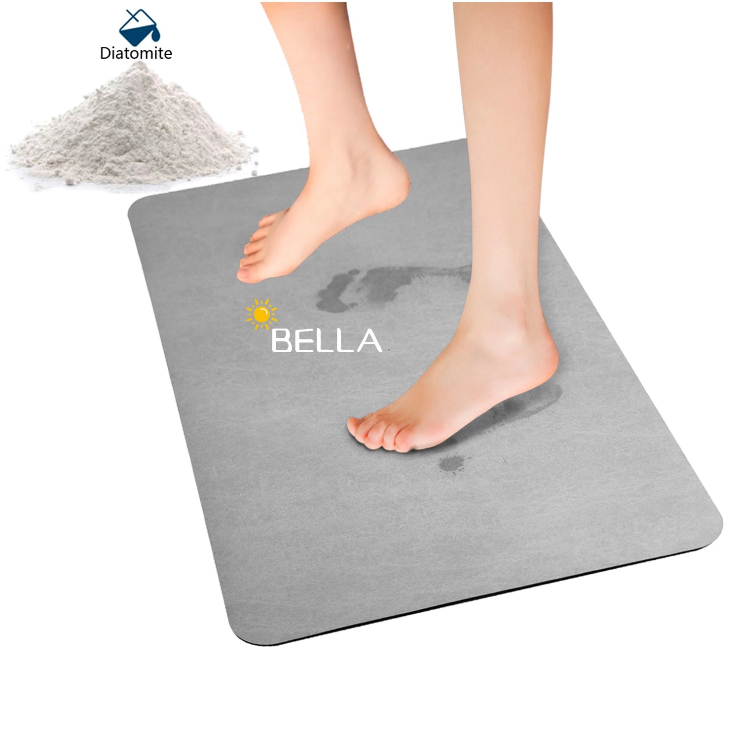 Diatomaceous Earth Bath Mat 23.62" X 15.35" X 0.35" 1