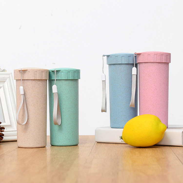 Eco-Friendly Portable Wheat Straw Bottle Drinking Cup 3