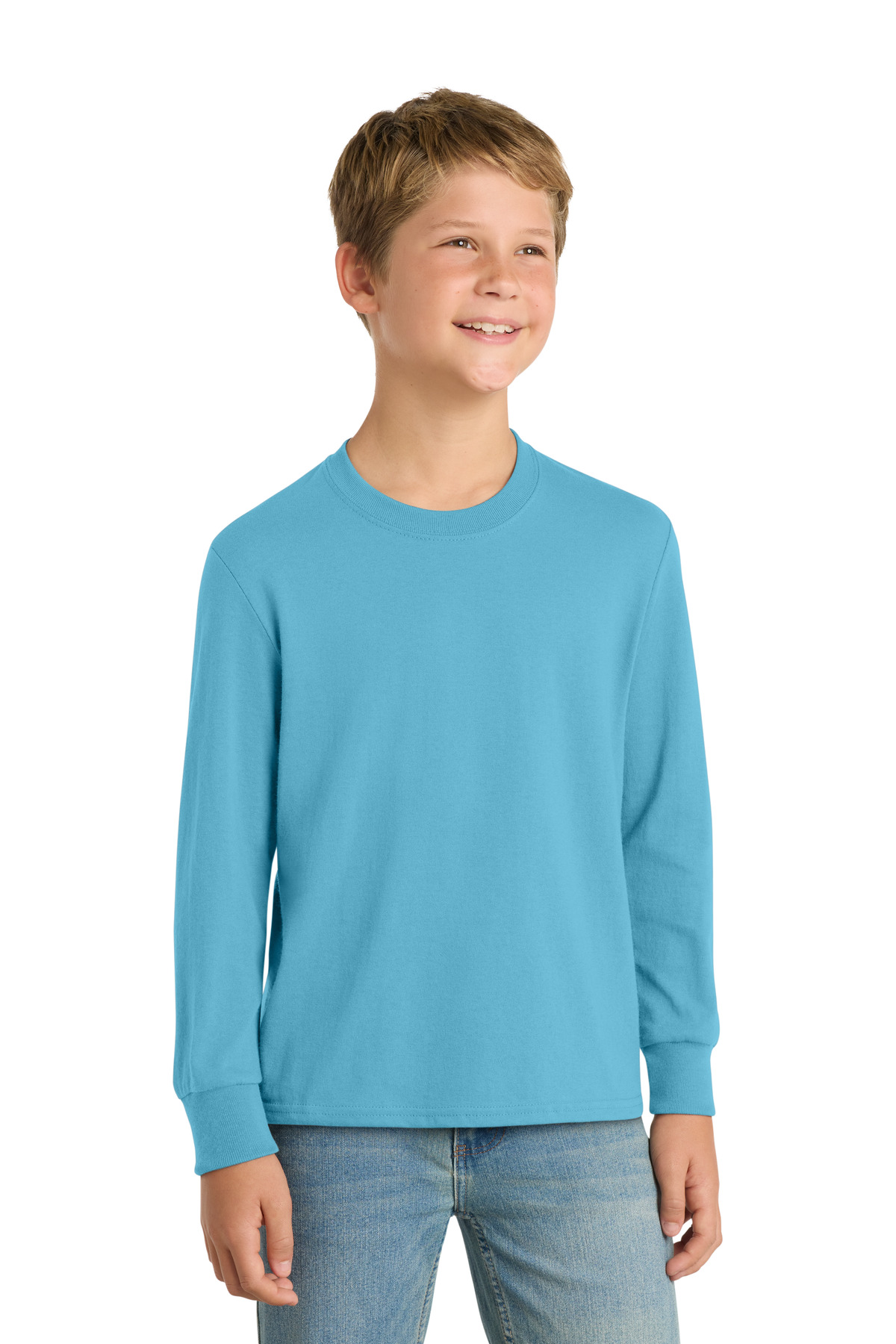 Port & Co Youth Long Sleeve Core Cotton Tee. PC54YLS 82