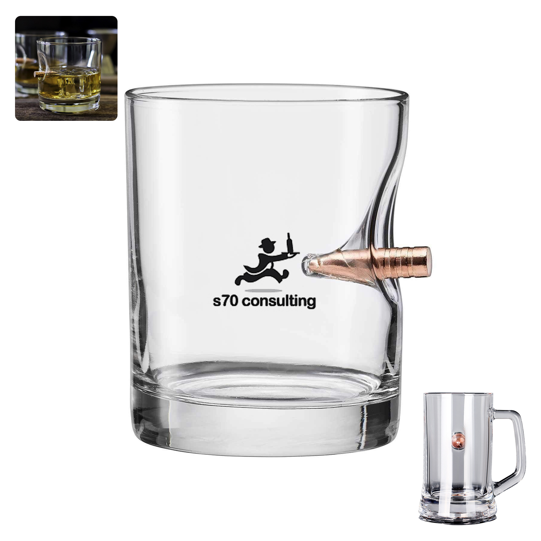 Bullet Whiskey Glass Cup 11oz 2