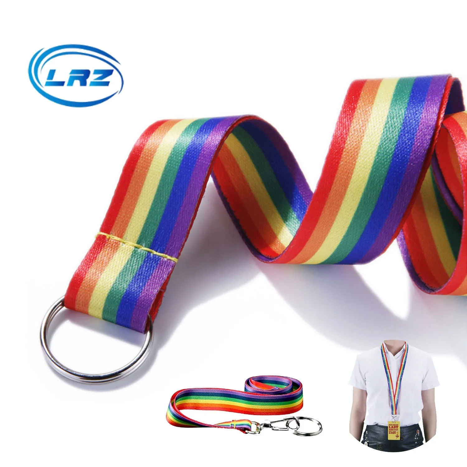 Rainbow Lanyard with Breakaway Clasp 1