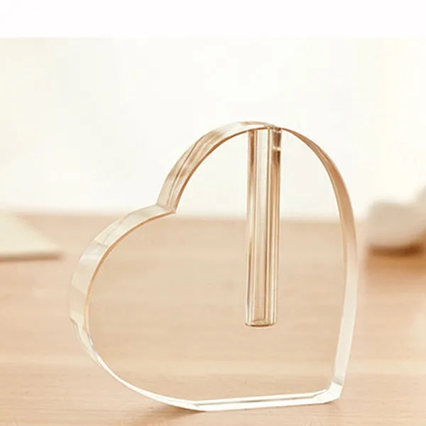 Crystal Heart Shaped Vase Wedding Decorations 5