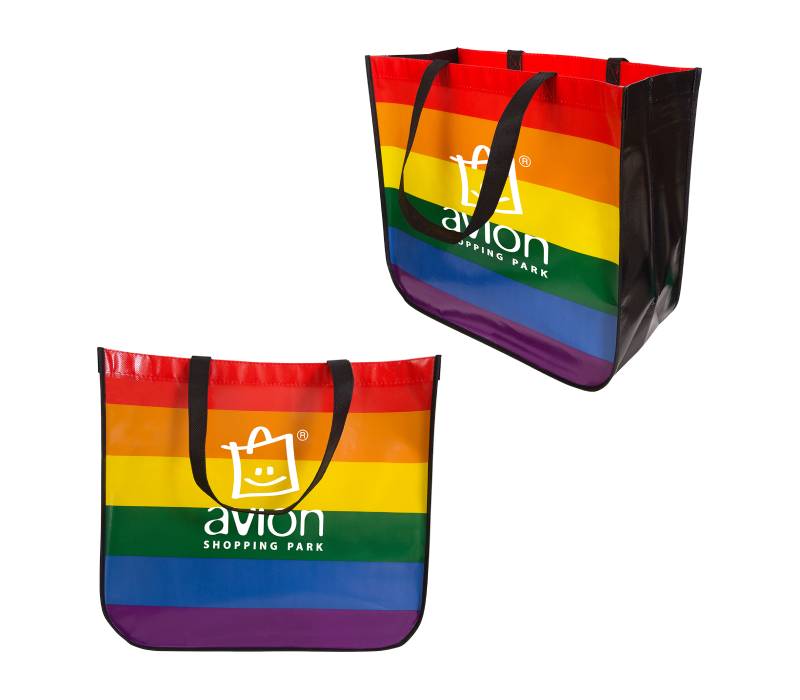 Large Rainbow Laminated Tote Bag 4