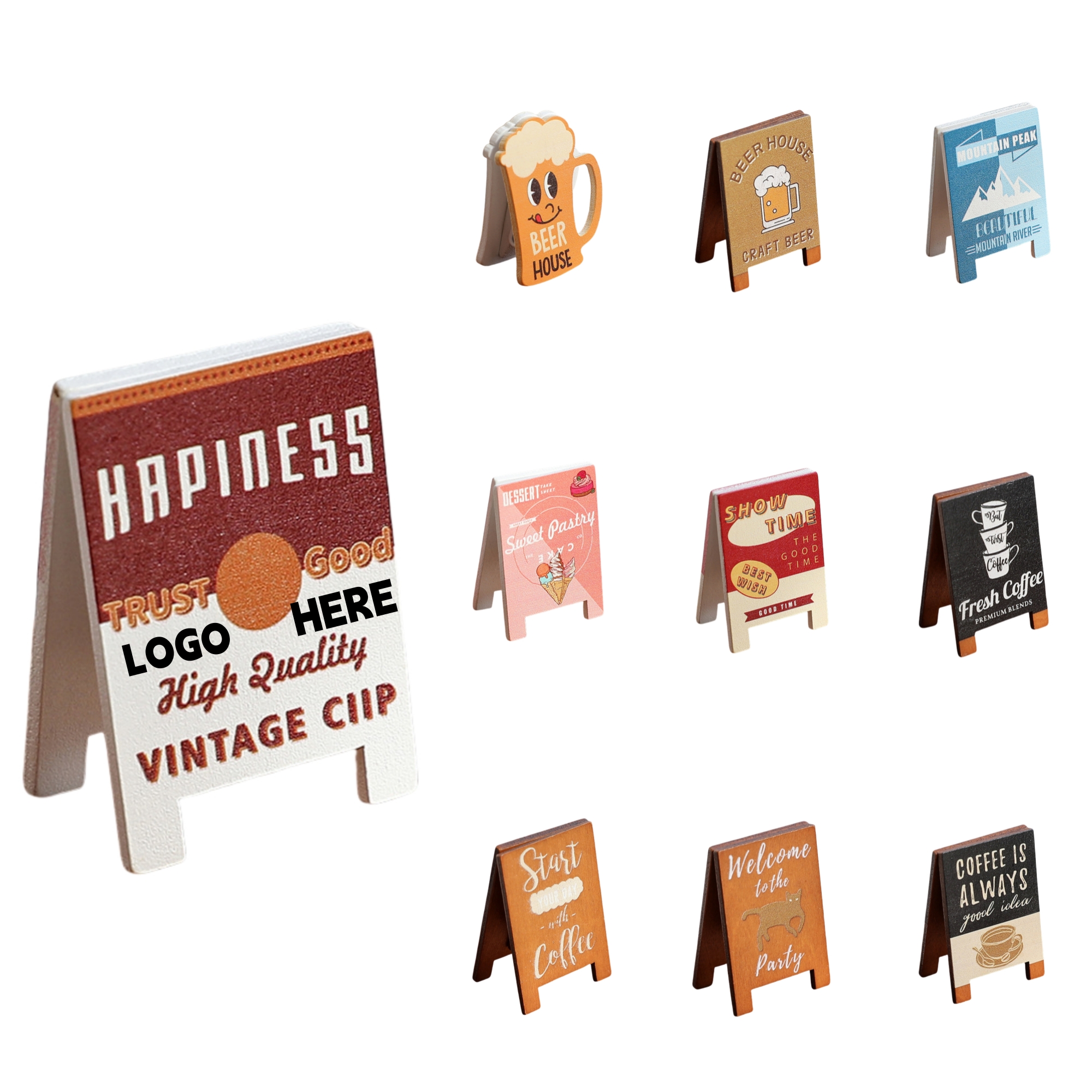 Cute Small Size Wooden Hung For Decoration 6