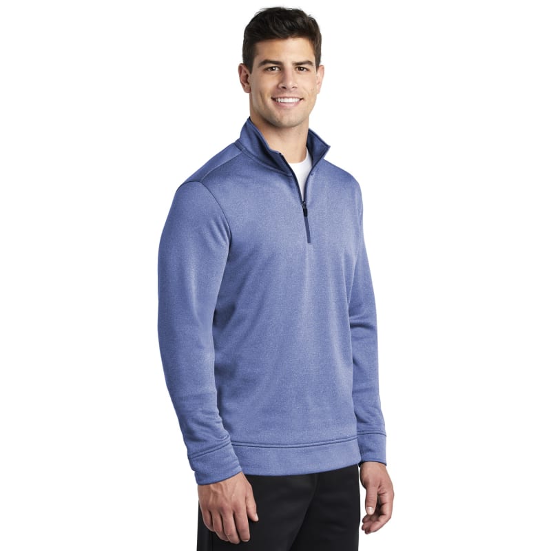 Sport-Tek PosiCharge Sport-Wick Heather Fleece 1/4-Zip Pullover., custom hoodie or sweatshirt with logo imprint 7