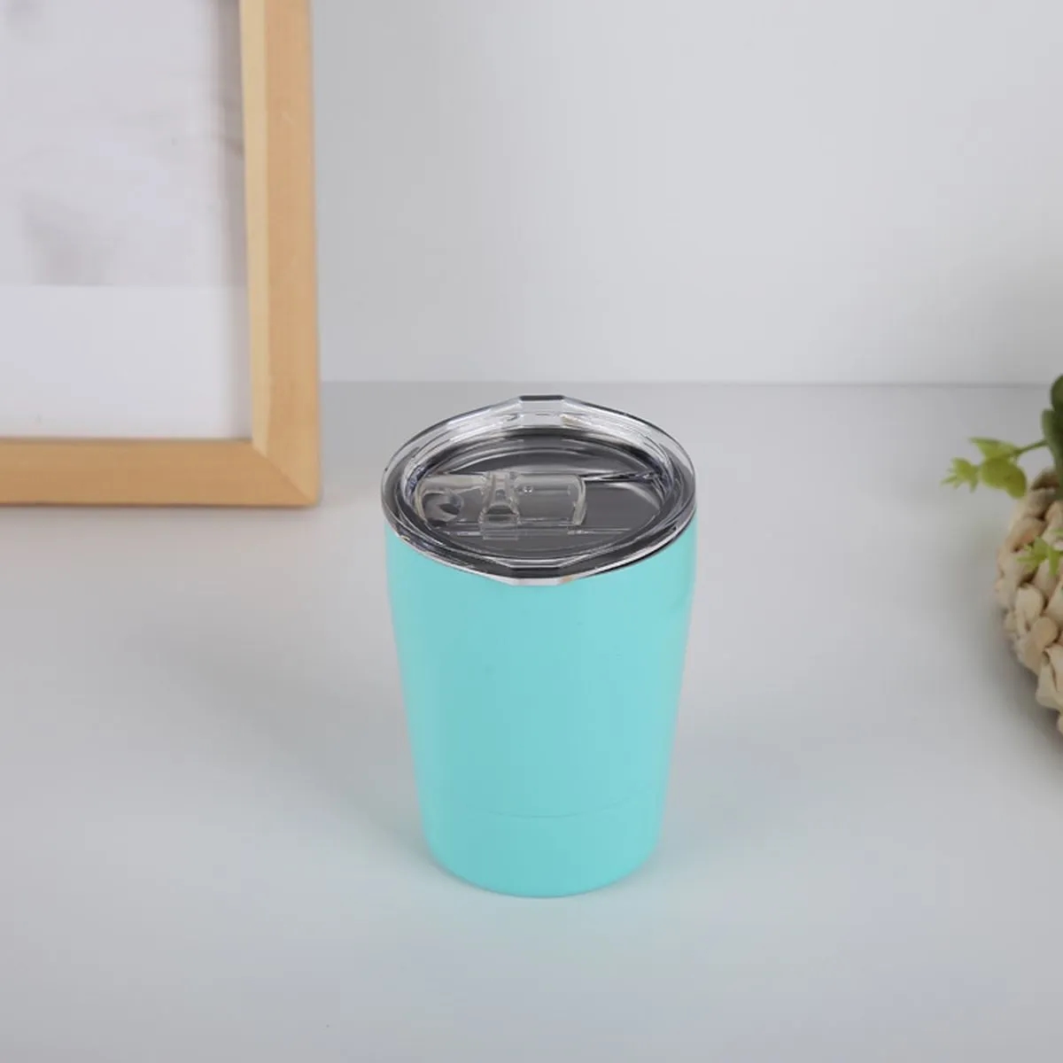 8 Oz Coffee Tumbler Stainless Steel Kids Milk Mug With Lid 11