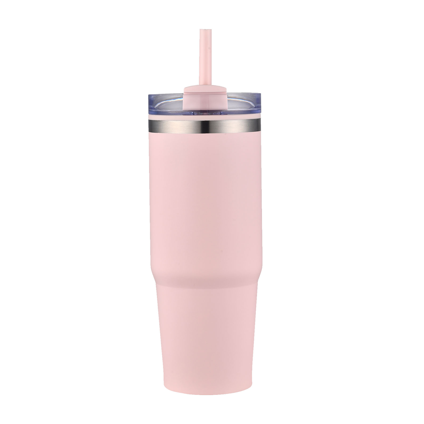 30 oz. PP Inner Double Wall Insulated Travel Mug w/Straw & Twist Closure Lid 2