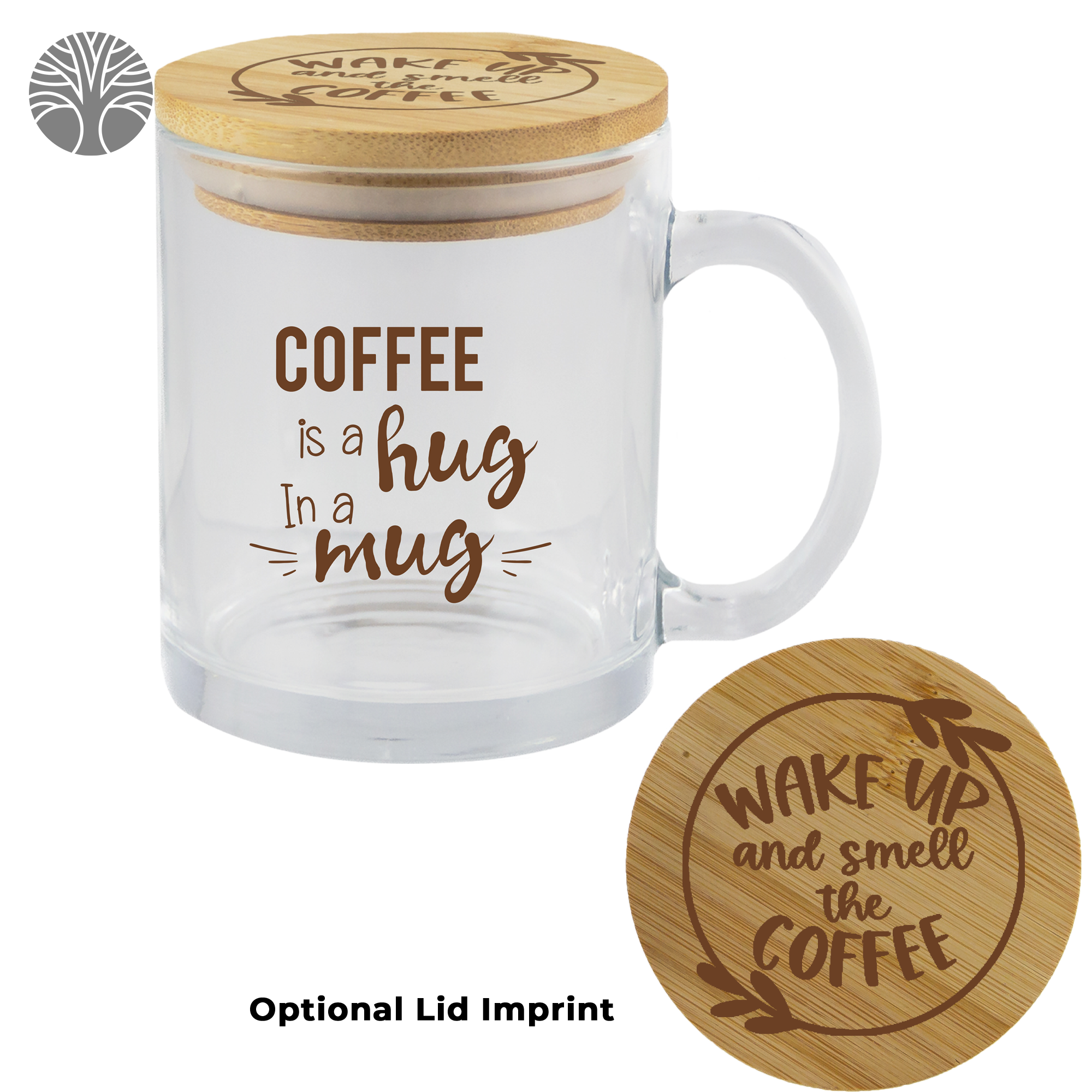 Cozy 11 oz Glass Mug/bamboo Lid 1