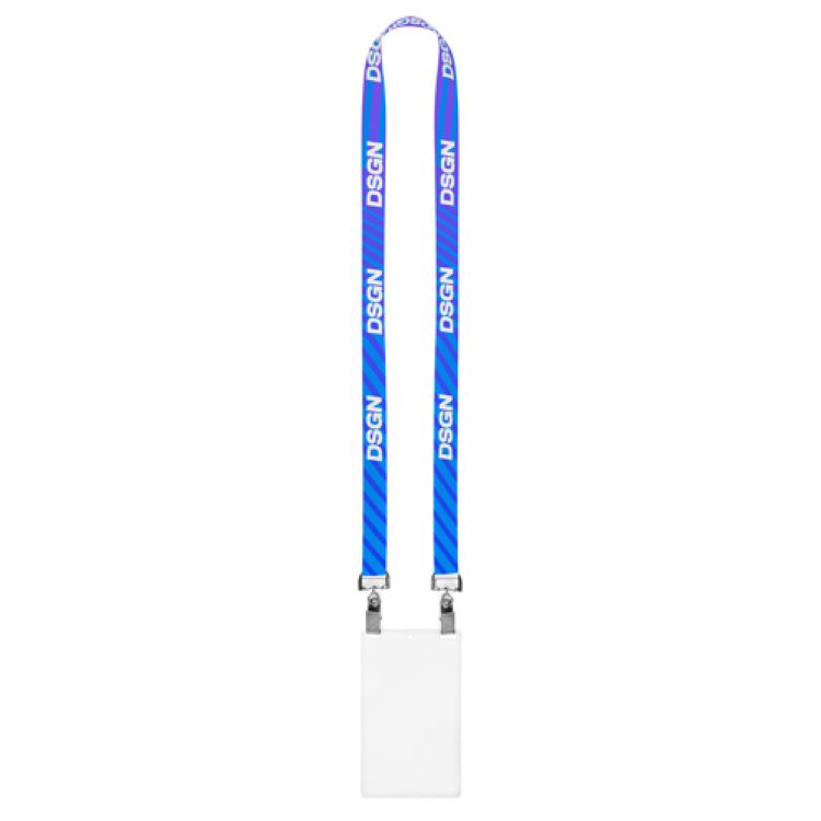 1" Full Color Satin Finish Lanyard, Open 2-End Attachments Import Air (FAST Production)