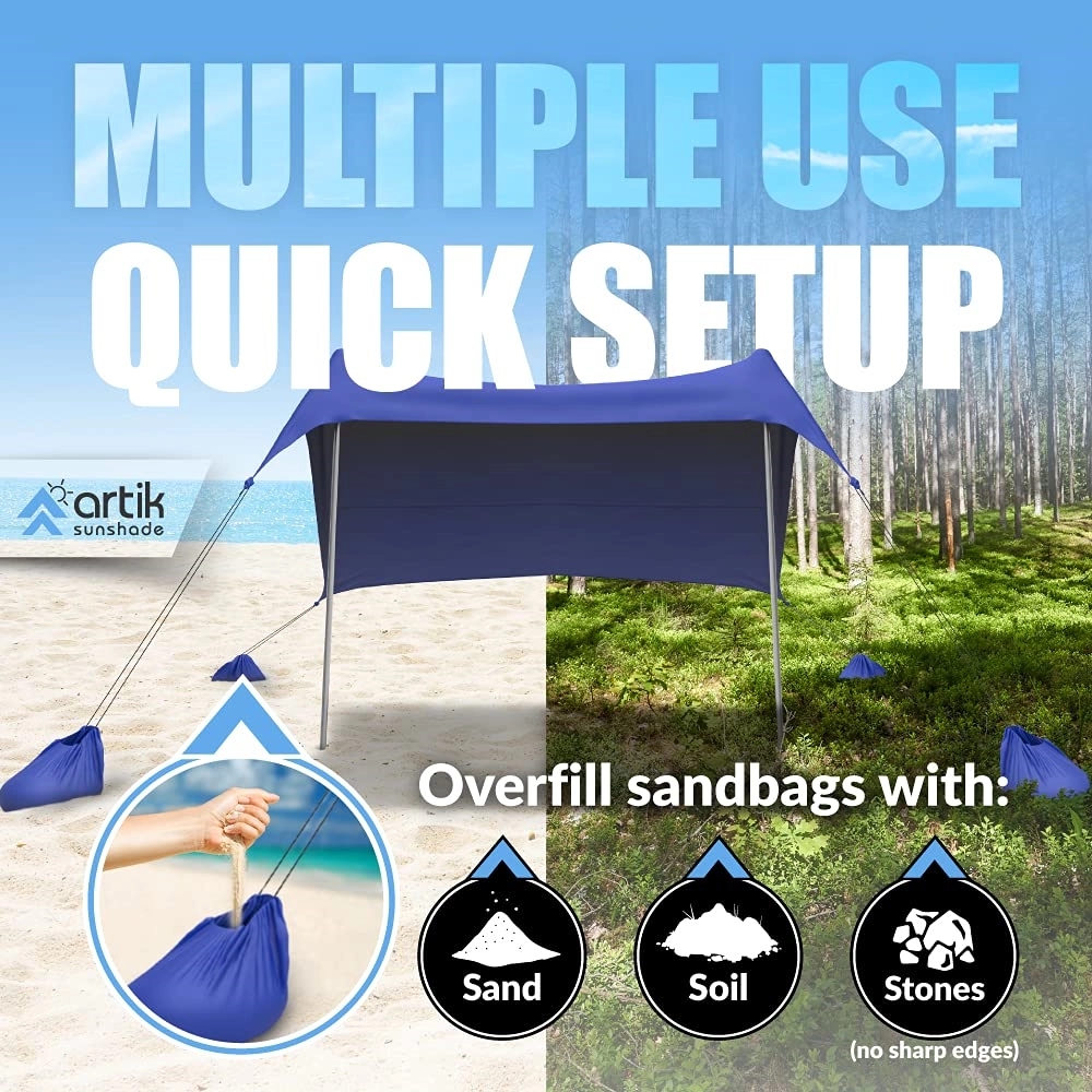 Pop Up Beach Tent Sun Shade for Camping Trips 3