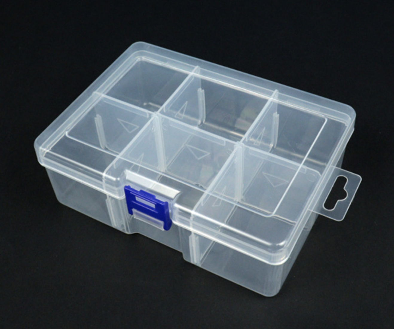 Clear visible plastic storage box 6