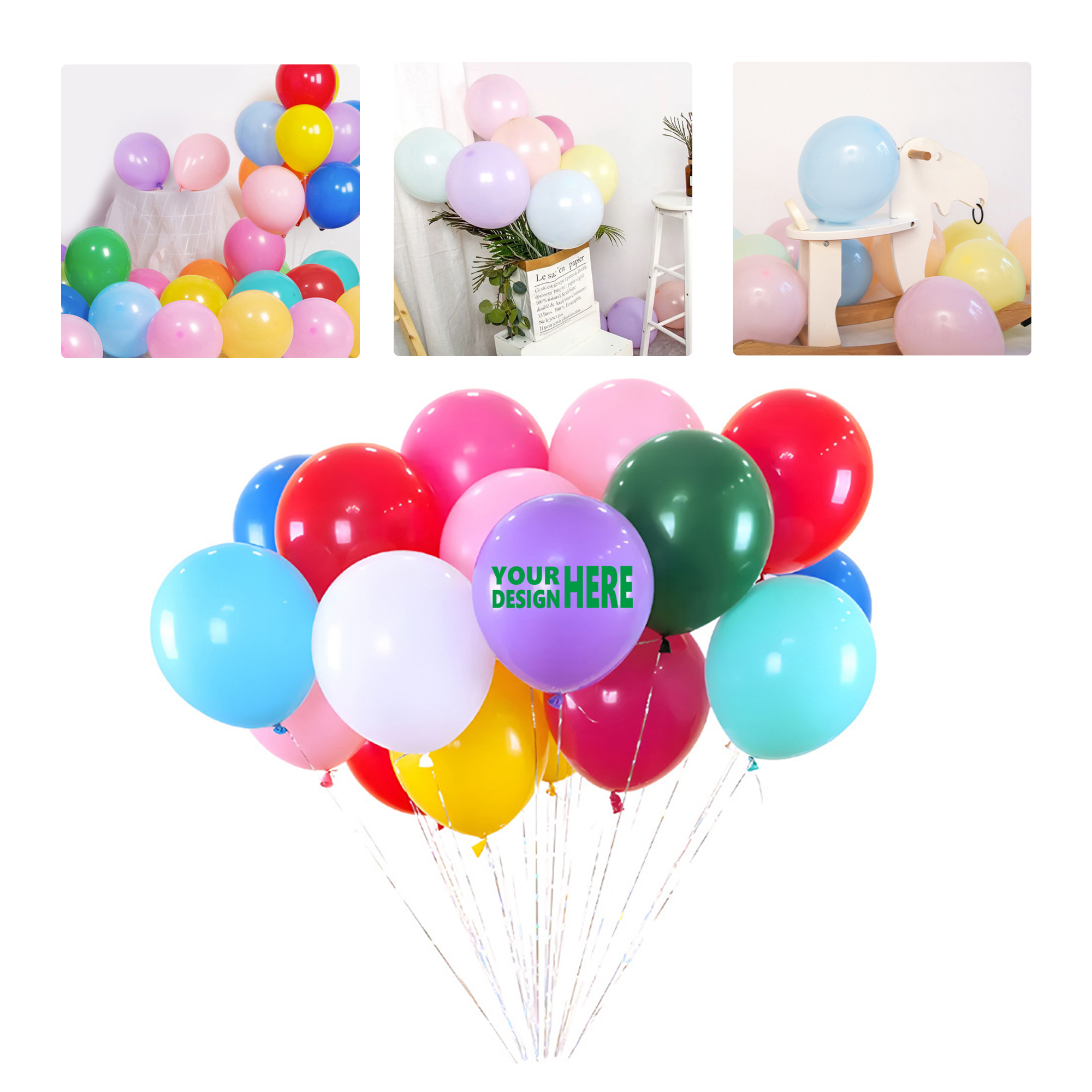 MOQ 100 Pastel Latex Balloons for Event Decoration 2