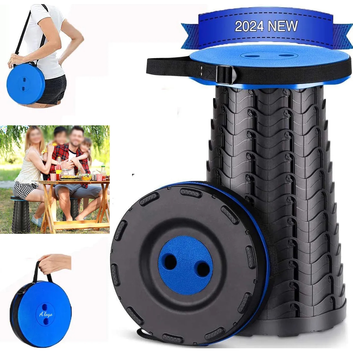 Portable Telescoping Foldable Camping Stool 2
