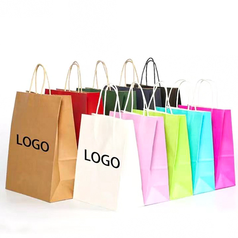 Custom Paper Tote Bag Gift Bag Takeout Bags 4