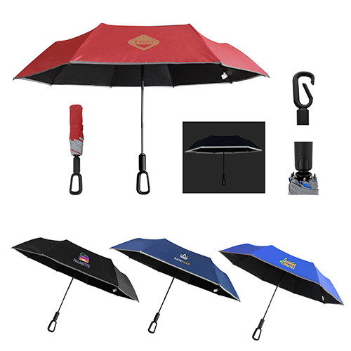 Ridgeline 46" Arc Reflective Umbrella with Carabiner Handle 14