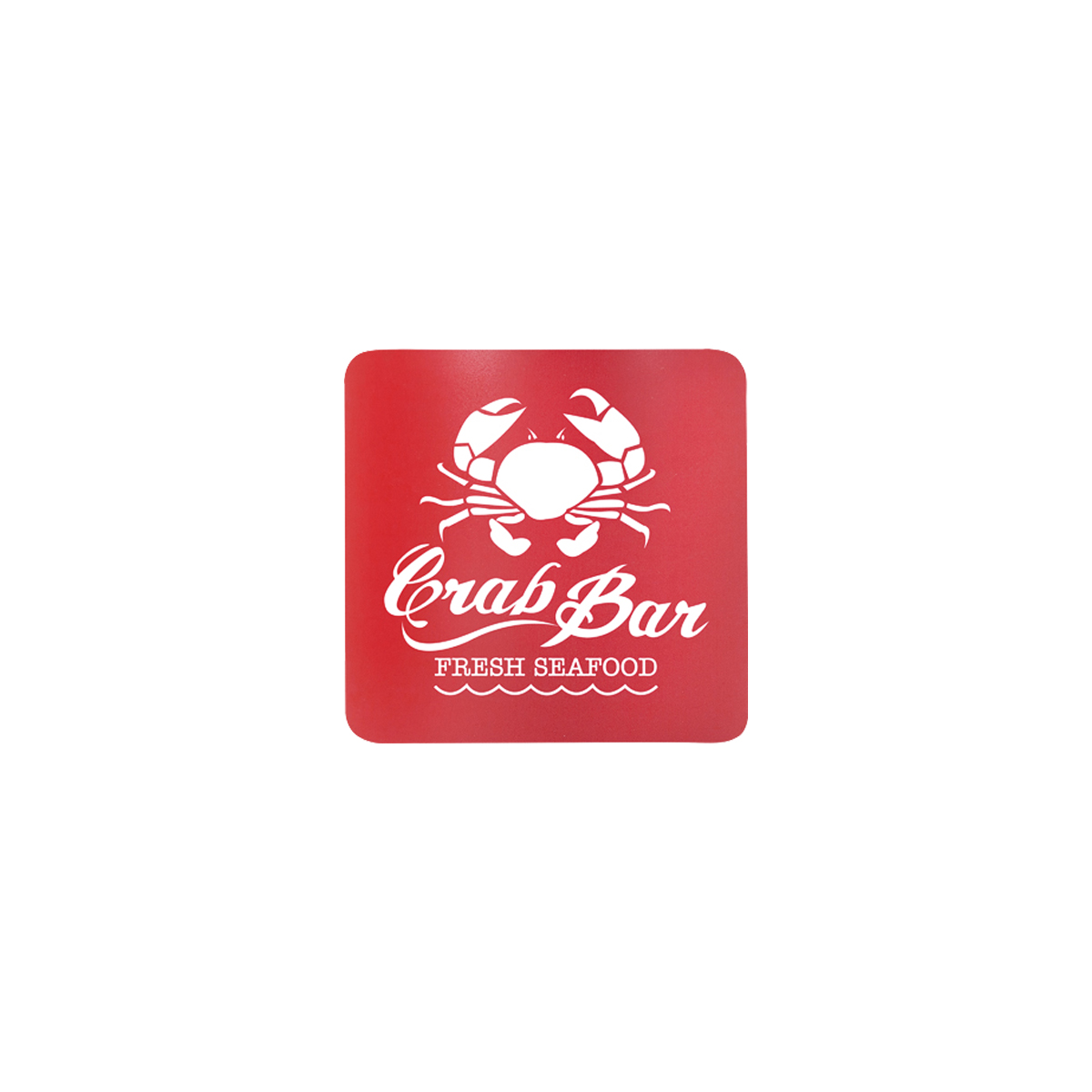 3" Red Square Silicone Coaster 2
