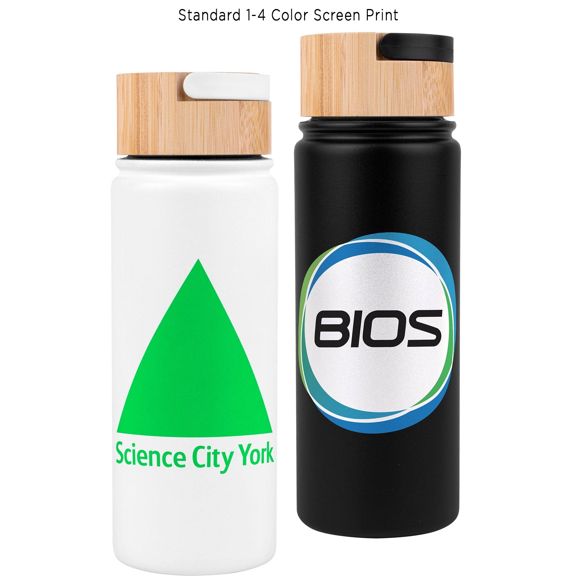 20 oz. Vacuum-Sealed Stainless Water Bottle with Bamboo Lid, custom water bottle with logo imprint 10