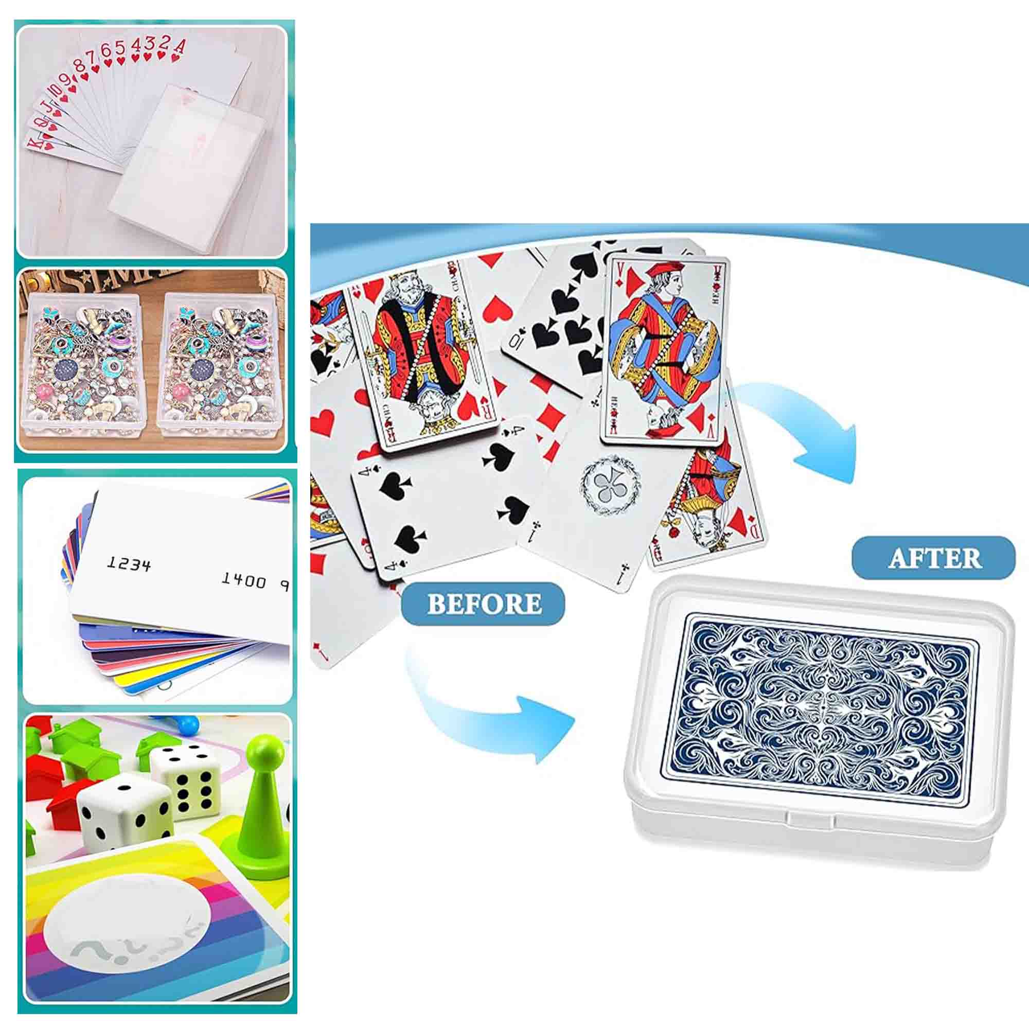 Clear Card Deck Box Plastic Playing Game Storage 2